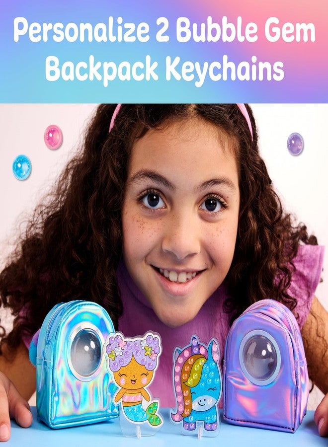 Creativity for Kids Bubble Gems Backpack Keychains - DIY Diamond Art Kits for Kids, Unicorn Toys for Girls, Gem Art Mermaid Gifts for Girls (Ages 6+) - Image 2